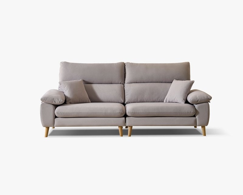 安卡一字型貓抓布沙發｜耐磨防潑水 × 可拆洗布套 × 木質高腳設計 – 擇木深耕