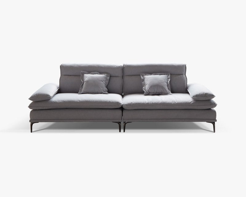 艾登 一字型貓抓布沙發｜舒柔貓抓布 × 羽絨＋高密度彈力坐墊 × 十年骨架保固 – 擇木深耕系列