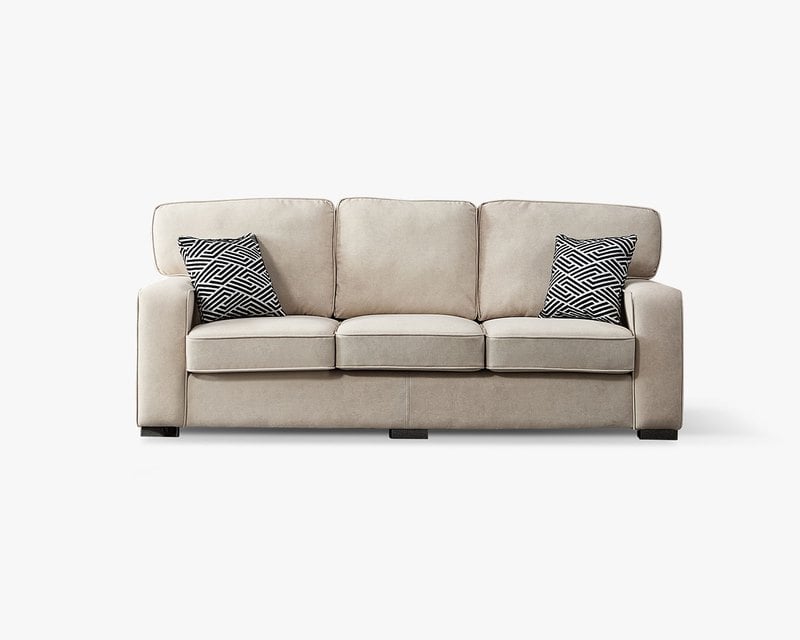 索米爾三人座貓抓布沙發（淺米咖）｜擇木深耕