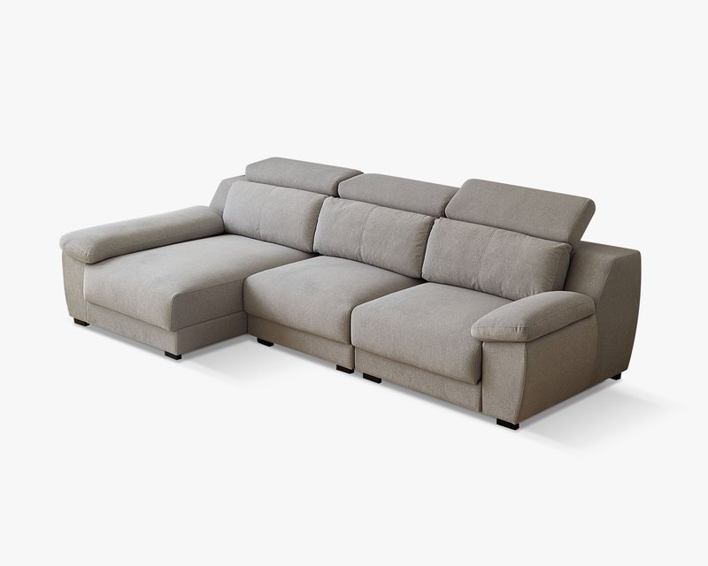 佐伊L型貓抓布沙發｜滑軌坐墊 × 可調頭枕 × 耐磨防潑水 × 左右型–擇木深耕