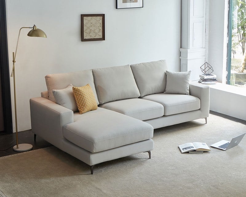 喬安娜L型貓抓布沙發｜耐磨防污防潑水 × 可拆洗布套 × 左右型可選 – 擇木深耕