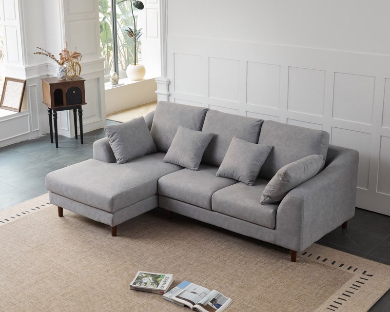 布蘭達 L 型布沙發｜耐磨棉絨布 × 左右型可選 × 小宅實用設計 – 方願系列
