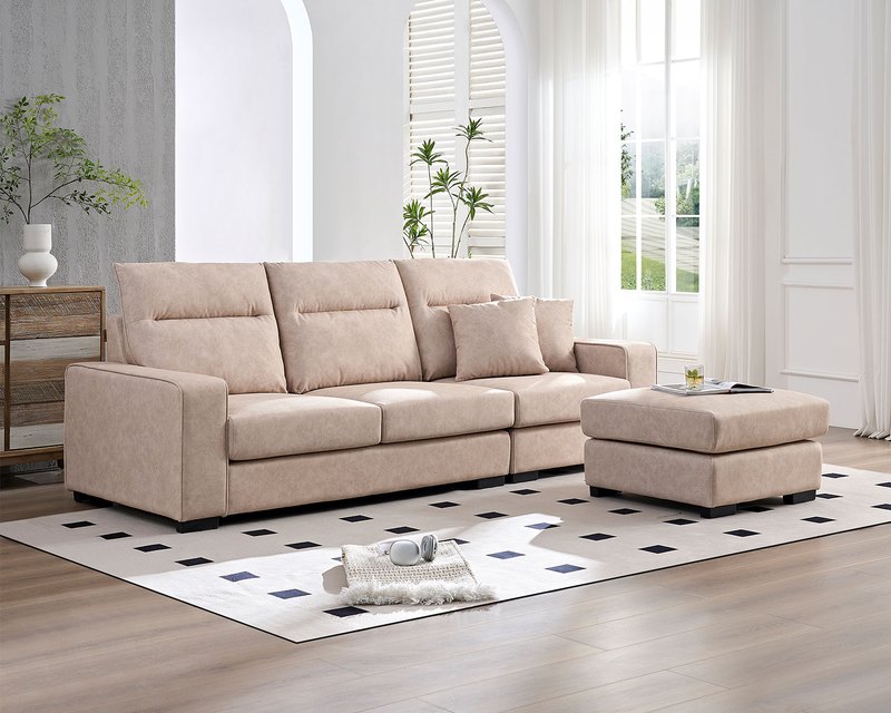 洛塔 L 型布沙發（三色）｜超細纖維科技布 × 高彈支撐坐墊 × 小宅舒適推薦 – 方願系列