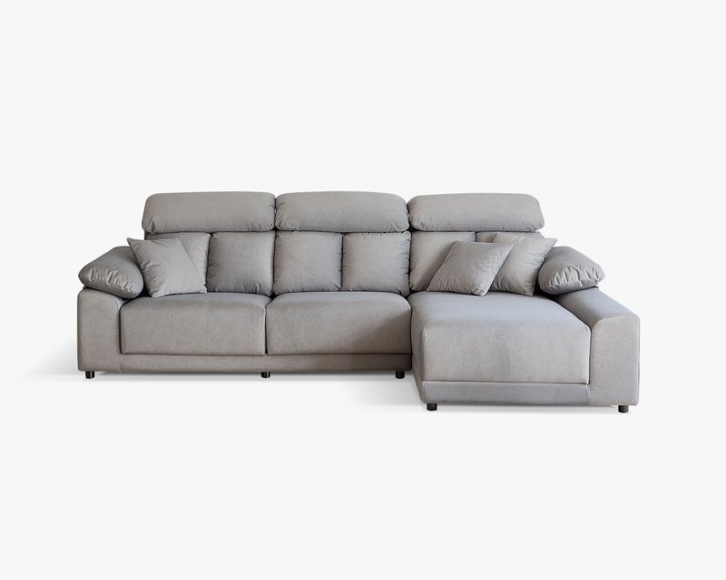 莫爾L型貓抓布沙發｜耐磨防潑水 × 滑軌式坐墊 × 左右型可選–擇木深耕