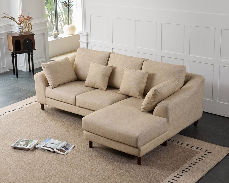 布蘭達 L 型布沙發｜耐磨棉絨布 × 左右型可選 × 小宅實用設計 – 方願系列