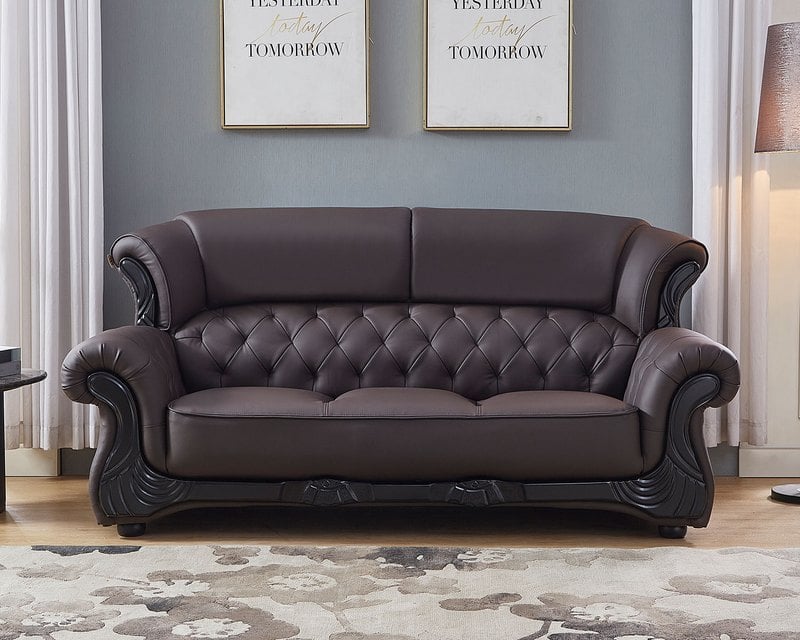 YKS-豪華法式三人座皮沙發