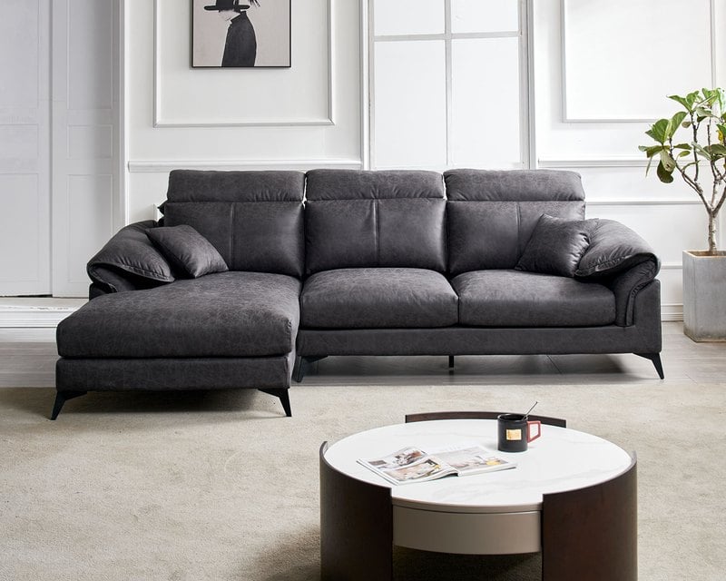 現場展示品出清-擇木深耕-唐恩L型布沙發(左/右型)