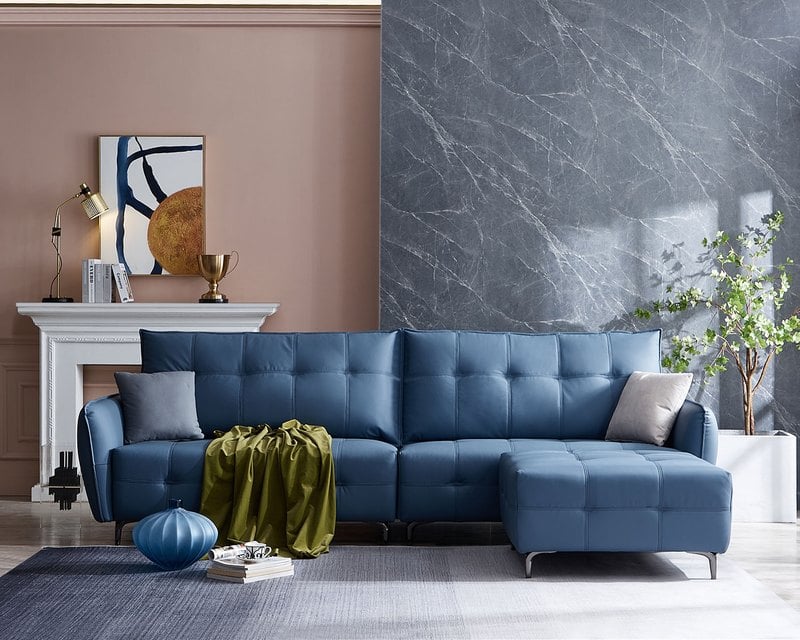 現場展示品出清-擇木深耕-桑塔那L型真皮沙發