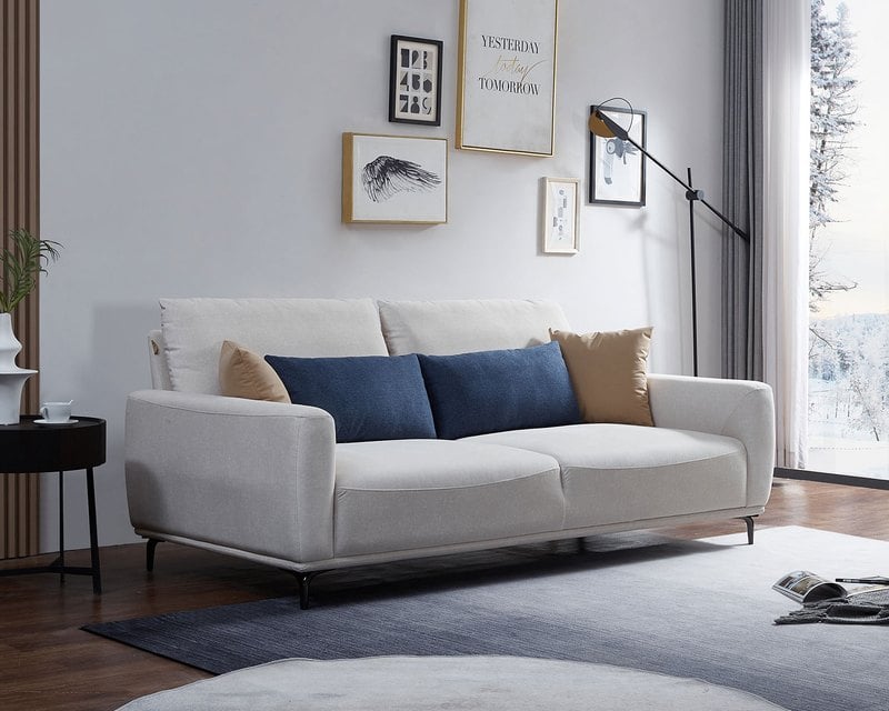 擇木深耕-喬治亞三人座貓抓布沙發