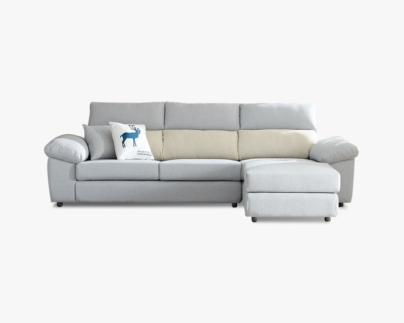 多麗絲 L型涼感布沙發｜清新機能涼感布 × 高密度彈力坐墊 × 可拆洗布套 – 擇木深耕系列