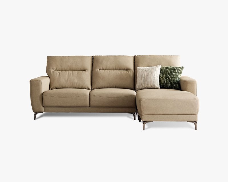 〔馬里歐 L 型貓抓皮沙發〕｜比利時貓抓皮 × 移動式腳椅 × 防潑水耐刮 – 擇木深耕