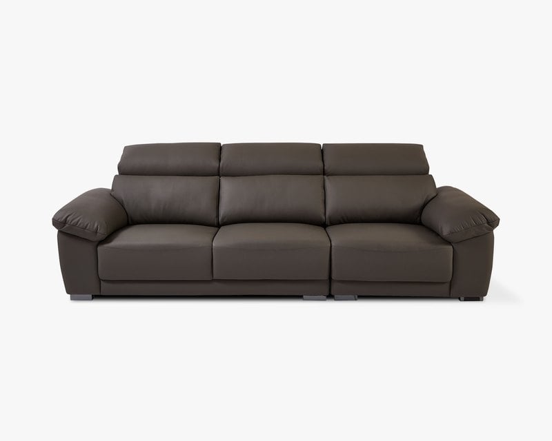 巴比倫 一字型真皮沙發｜歐洲進口頭層牛皮 × 可調式頭靠 × 十年骨架保固 – 擇木深耕系列