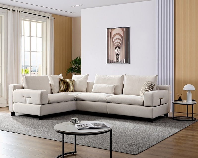 〔納米比亞 L 型貓抓布沙發〕|比利時貓抓布 × 防潑水耐刮 × 左右型配置 – 擇木深耕