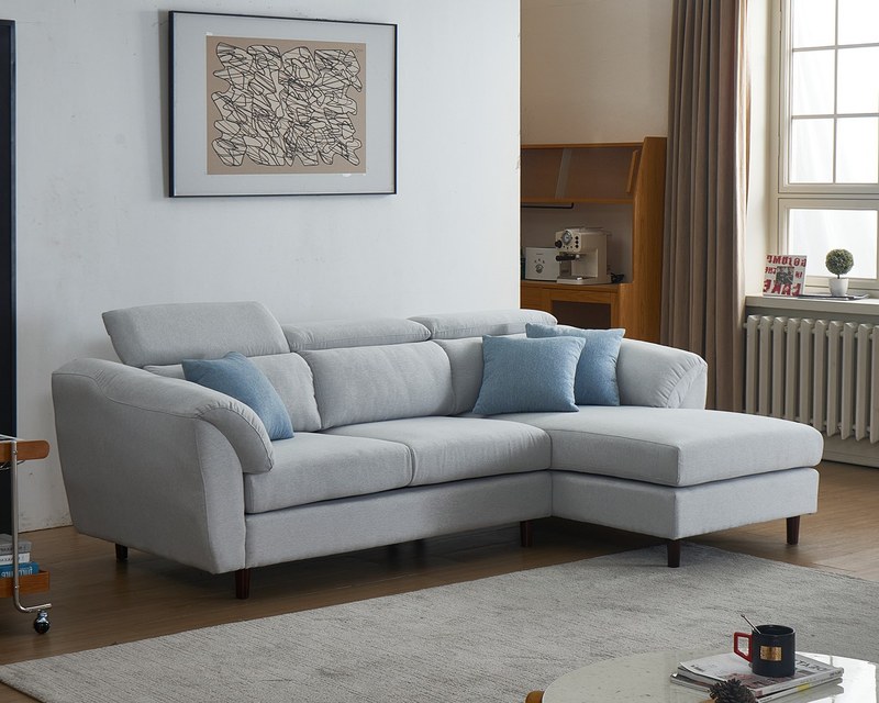帕爾馬 L 型布沙發｜防潑水布料 × 可調頭靠 × 左右型自由擺放 – 擇木深耕
