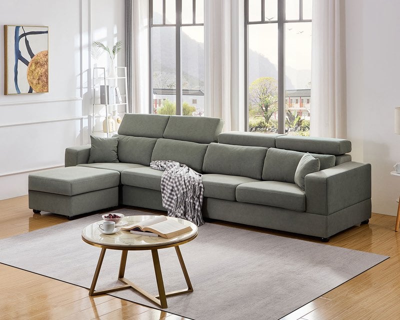 現場展示品出清-擇木深耕-伊迪斯L型貓抓布沙發