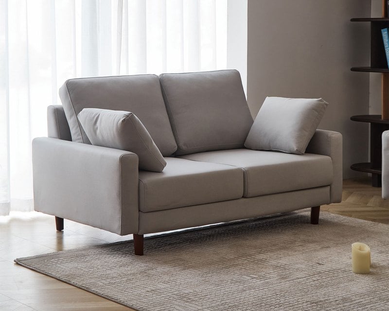 北歐美學雙人座布沙發｜科技布 × 獨立筒彈簧 × 可拆洗布套 – 方願系列