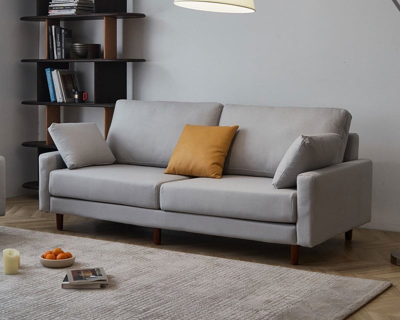 北歐美學三人座布沙發｜科技布 × 獨立筒彈簧 × 可拆洗布套 – 方願系列