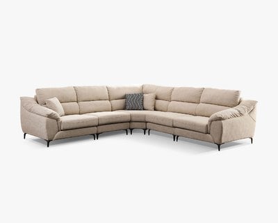 雷克雅 貓抓布組合沙發（米色／灰色）｜擇木深耕