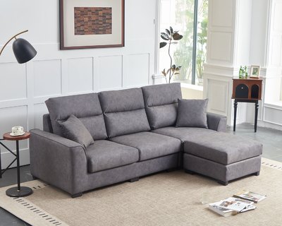 蘿倫 L 型布沙發｜可拆洗布套 × 移動腳椅 × 平價小宅首選 – 方願系列