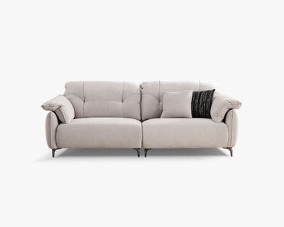 蜜拉 一字型布沙發｜北歐雪花絨布 × 防潑水耐磨