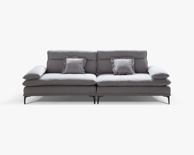 艾登 一字型貓抓布沙發｜舒柔貓抓布 × 羽絨＋高密度彈力坐墊 × 十年骨架保固 – 擇木深耕系列