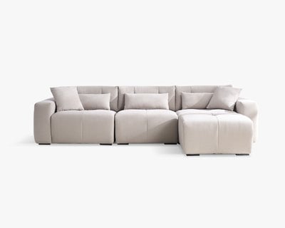 達芙妮 L 型貓抓布沙發｜防潑水 × SGS 檢驗 × 模組自由組合