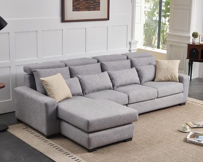 塔琳 L 型布沙發｜科技布防刮 × 可調式頭枕 × 小宅舒適首選 – 方願系列