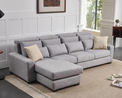 塔琳 L 型布沙發｜科技布防刮 × 可調式頭枕 × 小宅舒適首選 – 方願系列