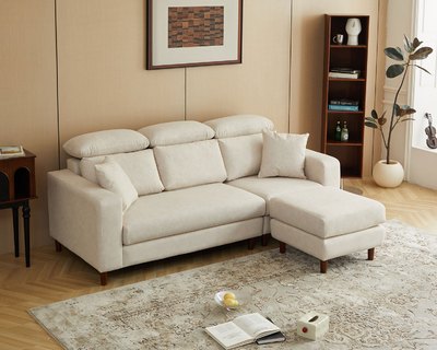 露比 L 型獨立筒布沙發｜獨立筒彈簧 × 可拆洗布套 × 平價小宅首選 – 方願系列