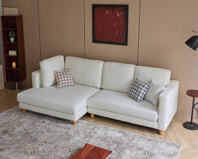 卡洛琳 L 型貓抓布沙發（左右型可選）｜擇木深耕