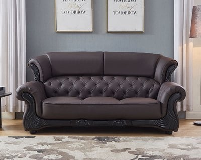 YKS-豪華法式三人座皮沙發