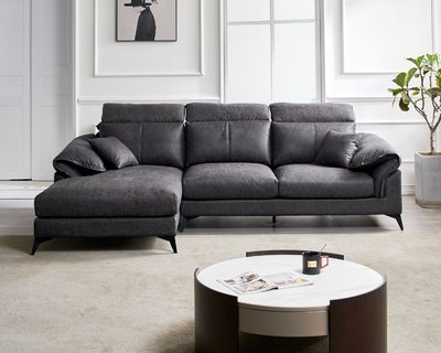 現場展示品出清-擇木深耕-唐恩L型布沙發(左/右型)