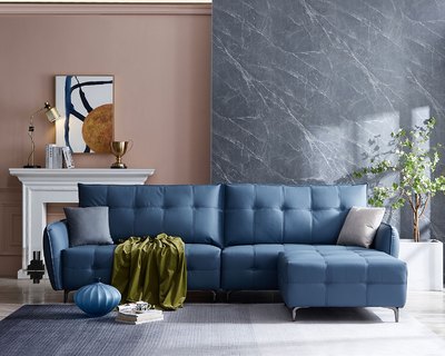 現場展示品出清-擇木深耕-桑塔那L型真皮沙發