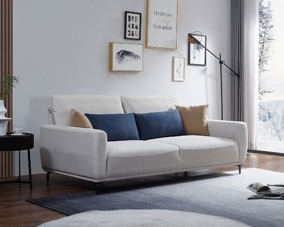 擇木深耕-喬治亞三人座貓抓布沙發