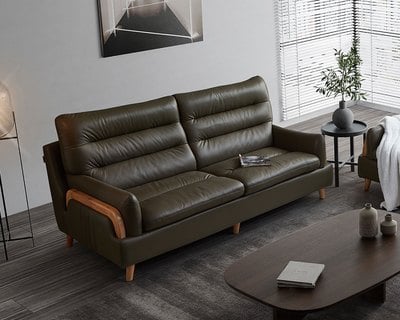 現場展示品出清-擇木深耕-拉吉歐三人座真皮沙發