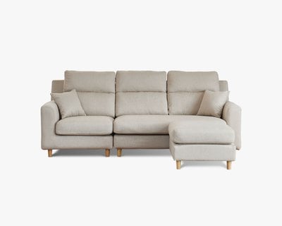 伊甸 L 型布沙發｜防潑水細亞麻布 × 移動式腳椅 × 多種擺放方式 – 擇木深耕