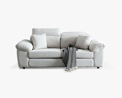 〔波恩 三人座貓抓布沙發〕｜比利時貓抓布 × 可調式頭靠 × 寬扶手設計 – 擇木深耕