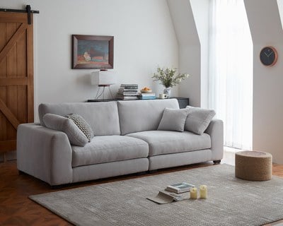 哈尼亞 一字型布沙發｜雪花絨布 × 高回彈坐墊 × 十年骨架保固 – 擇木深耕系列