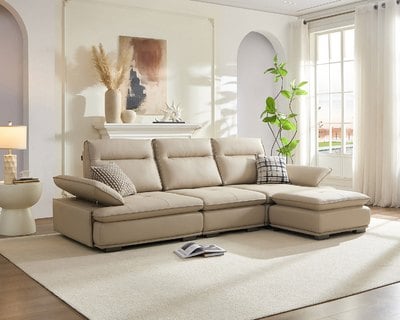 拉菲特 L 型皮沙發｜環保抗菌皮革 × 高密度彈力坐墊 × 十年骨架保固 – 擇木深耕系列