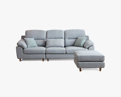 〔芭芭拉 L 型涼感布沙發〕｜機能涼感紗 × 防潑水耐磨 × 左右型自由配置 – 擇木深耕