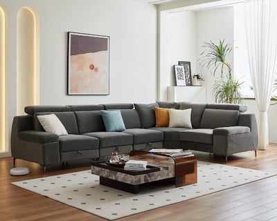 現場展示品出清-擇木深耕-康拉德L型貓抓布沙發