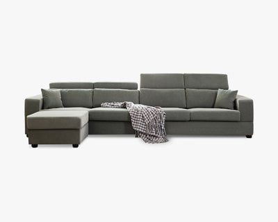 現場展示品出清-擇木深耕-伊迪斯L型貓抓布沙發