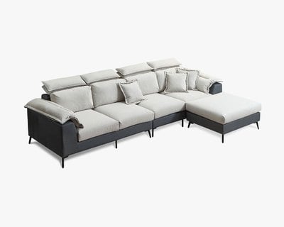 〔克蘿伊 L 型貓抓布沙發〕｜防潑水貓抓布 × 可調式頭靠 × 左右型空間配置 – 擇木深耕