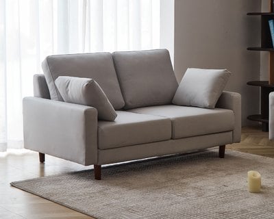 北歐美學雙人座布沙發｜科技布 × 獨立筒彈簧 × 可拆洗布套 – 方願系列