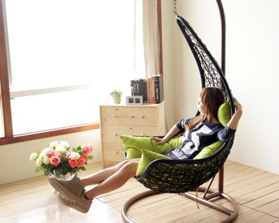 YKS-月牙彎單人休閒吊籃椅