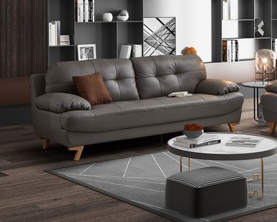 擇木深耕-昂列三人座真皮沙發