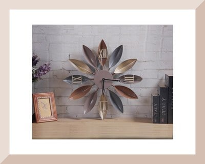 YKS-復古浪漫工業風/創意葉子造型掛鐘(古銅色)(LS0098)