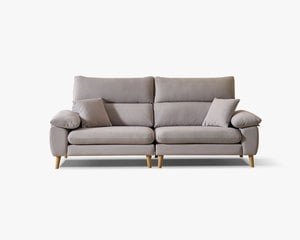 安卡一字型貓抓布沙發｜耐磨防潑水 × 可拆洗布套 × 木質高腳設計 – 擇木深耕