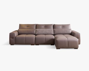 馬卡斯L型皮沙發｜抗污耐磨皮革 × 活動式背靠 × 左右移動腳椅 – 擇木深耕