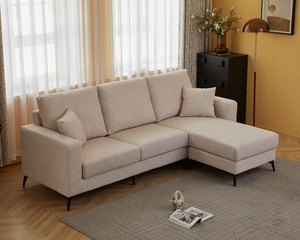 路卡 L 型布沙發｜科技布防刮 × 活動腳椅 × 小宅平價首選 – 方願系列